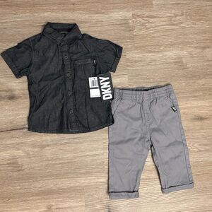 DKNY Kids Charcoal and Gray Shorts